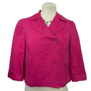 𝅺INC International Concepts Pink Crop Blazer Women's Size S
